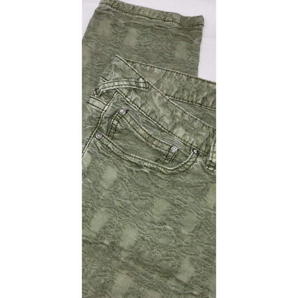 Free People Womens Size 29 Olive Green Textured 5 Pocket Ankle Jeans - Picture 3 of 7